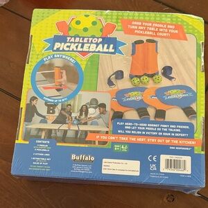 Buffalo David Bitton Tabletop Pickleball Set - Blue and Yellow